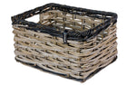 RATTAN MAND BASIL RECHTHOEKIG DIJON L GRIJS/ZWART  BXDXH 49X36X27 13082