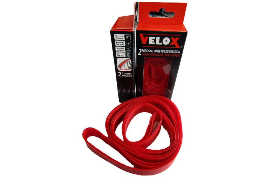 FONDS DE JANTE VELOX HAUTE PRESSION VTT 26" 18MM LA PAIRE ROUGE 