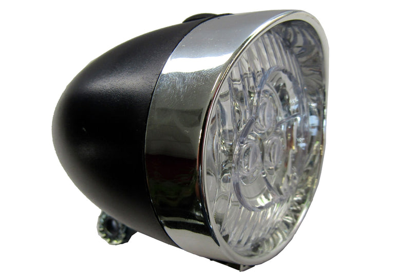 tête de lampe à batterie lynx 3 LED noir rétro 