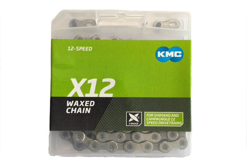 KETTING KMC X12 WAXED 126 SCHAKELS DOOS ZILVER 12V