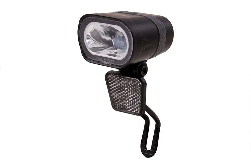 LICHTKOP SPANNINGA AXENDO 40 LUX ZWART+KATOOG+HAAK DYNAMO