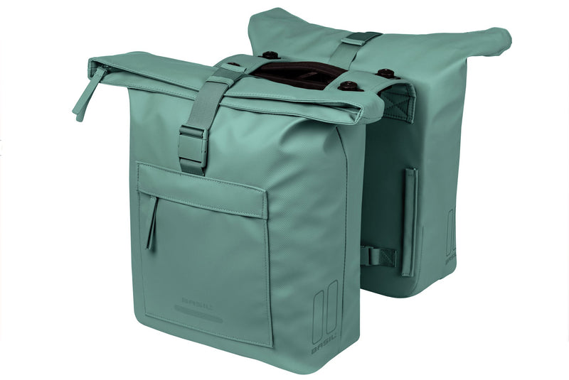 BROOKLYN  DUBBELE TAS BASIL ZILVERGROEN MIK2.0 41L 18551