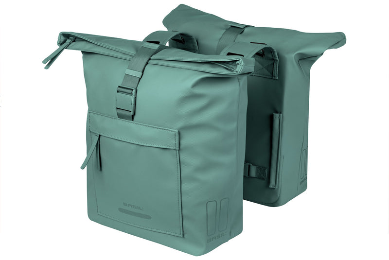 BROOKLYN  DUBBELE TAS BASIL ZILVERGROEN 41L 18548