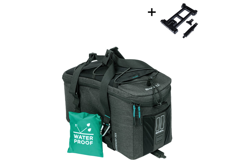 TRUNKBAG M DISCOVERY + REGENHOES MIK 2.0 ADAPTERPLATE ZWART MELEE 9L 18291