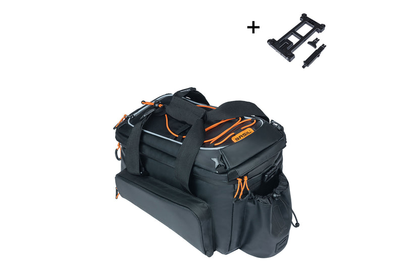 trunk bag xl PRO miles tarpaulin MIK 2.0 adapterplate black orange 36L 18306