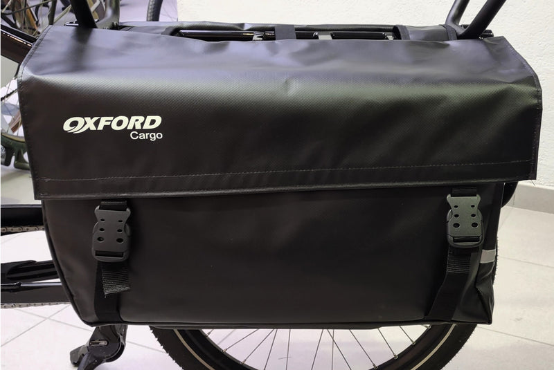 dubbele grote fietstas dandell zwart cargo bike  B 20cm x L 63cm x H 35cm