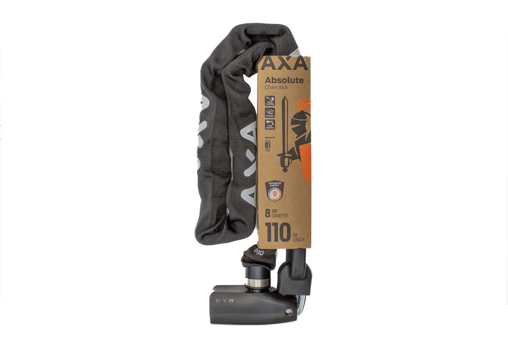 CHAÎNE ANTIVOL AXA ABSOLUTE 110CM 8MM NOIR AVEC CLÉ 