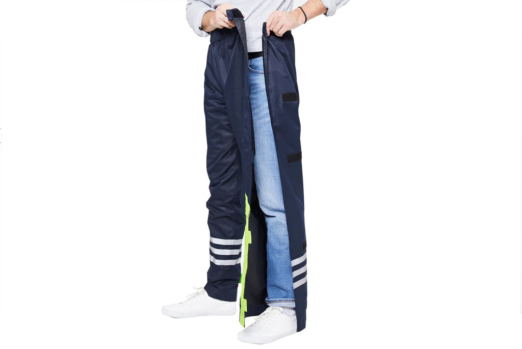 Regenbroek Urban Circus OPTIMIST M-L geel-blauw