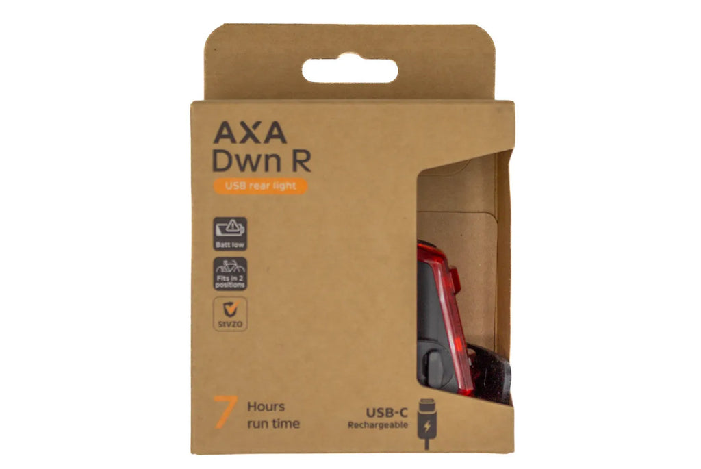AXA VERLICHTING ACHTERAAN DOWN E-RS USB OPLAADBAAR NEW remlicht
