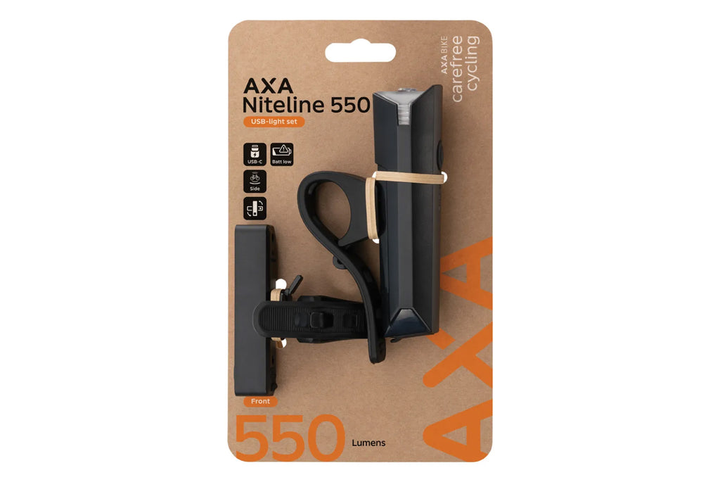 AXA NITELINE 550   BATTERIJ VERLICHTING VOOR+ACHTER