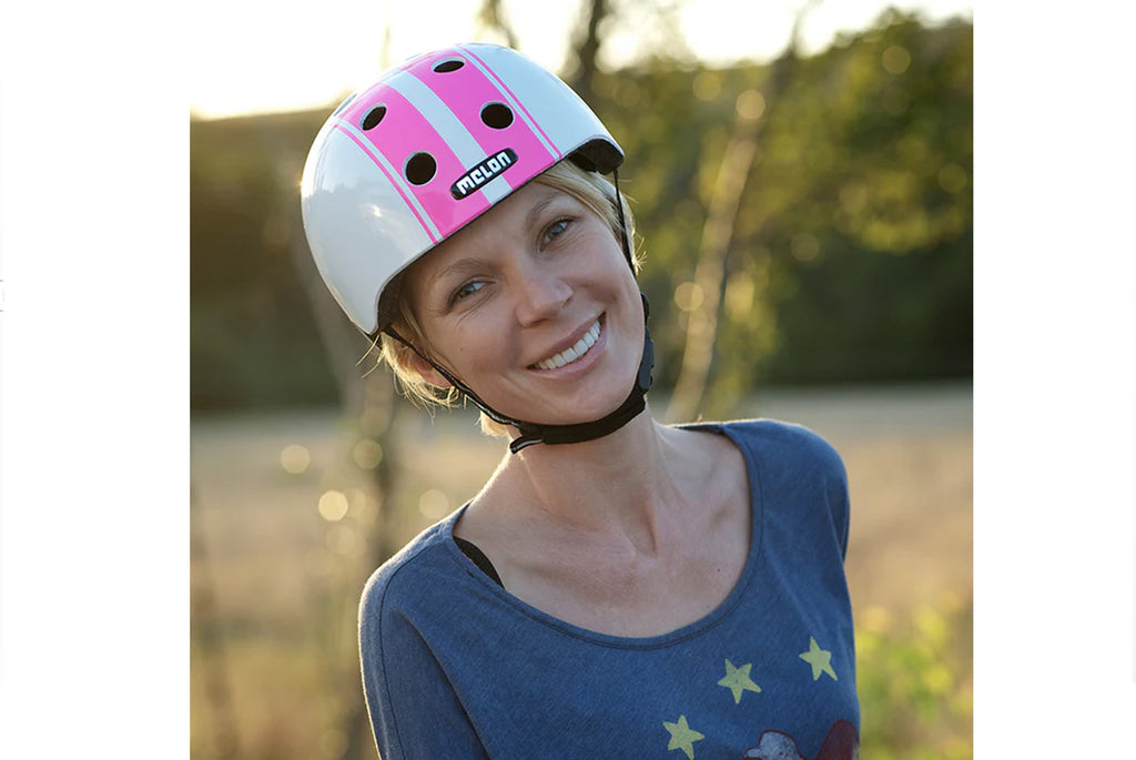 HELM VOLWASSEN MELON DOUBLE PINK WHITE XL-XXL  58-63